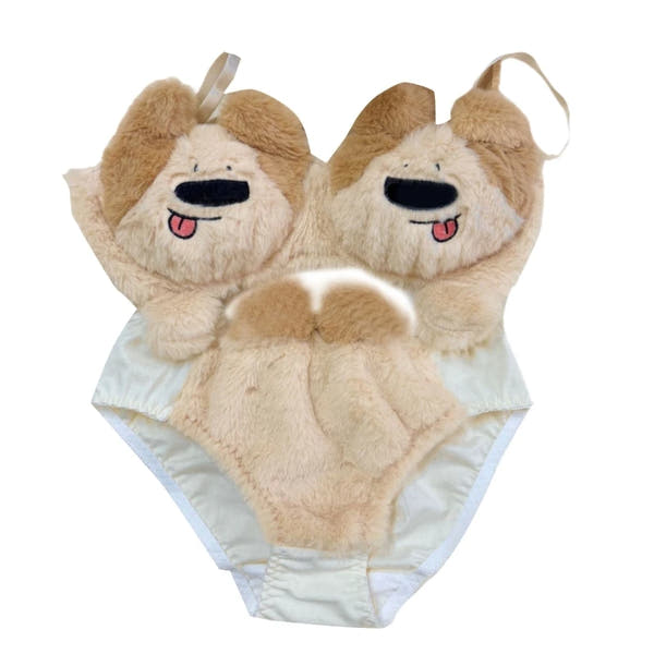 Cozy Lune Puppy Set – Fluffy Dog Bikini