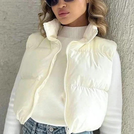 Cozy Lune CloudVest – Cropped Puffer Vest